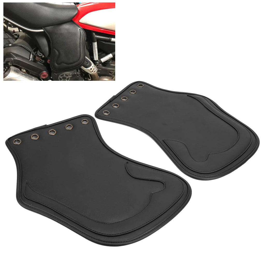2Pcs Motorcycle PU Heat Deflector Engine Heating Insulation Cushion Saddle Guard Motorcycle Acce - Automotive LED Light