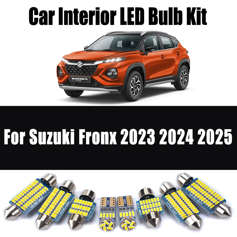 10-Piece LED Interior Light Kit for Suzuki Fronx - Canbus Error-Free Bulbs | AUTOKITSHOP
