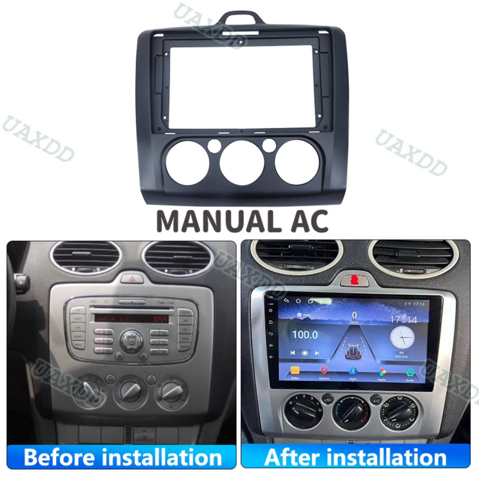 For Ford Focus 2 MK2 1999-2009 9Inch Car Radio Fascias Android GPS MP5 Stereo Player 2Din