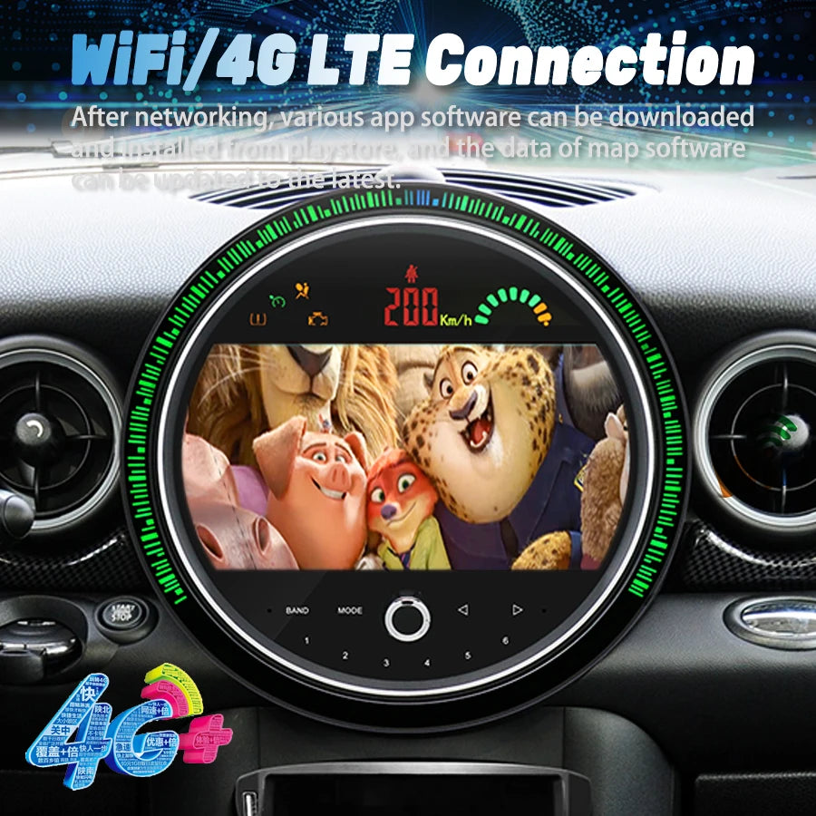 9inch Android Car Radio Multimedia Player For BMW Mini One Cooper R55 R56 Peaceman Clubman