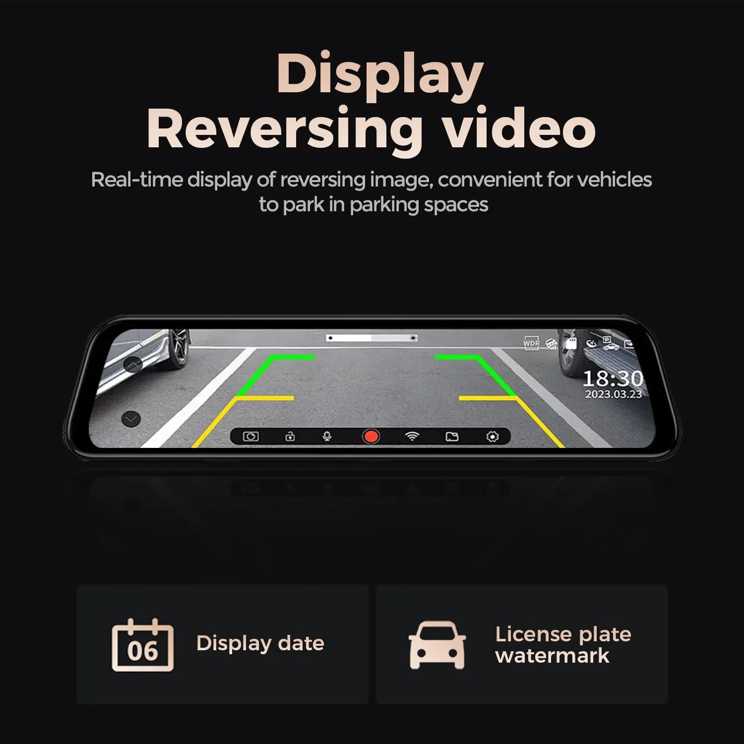 10'' /12 Inch Streaming Recorder Front and Rear Dual Recording Rearview Mirror Reversing V | AUTOKITSHOP