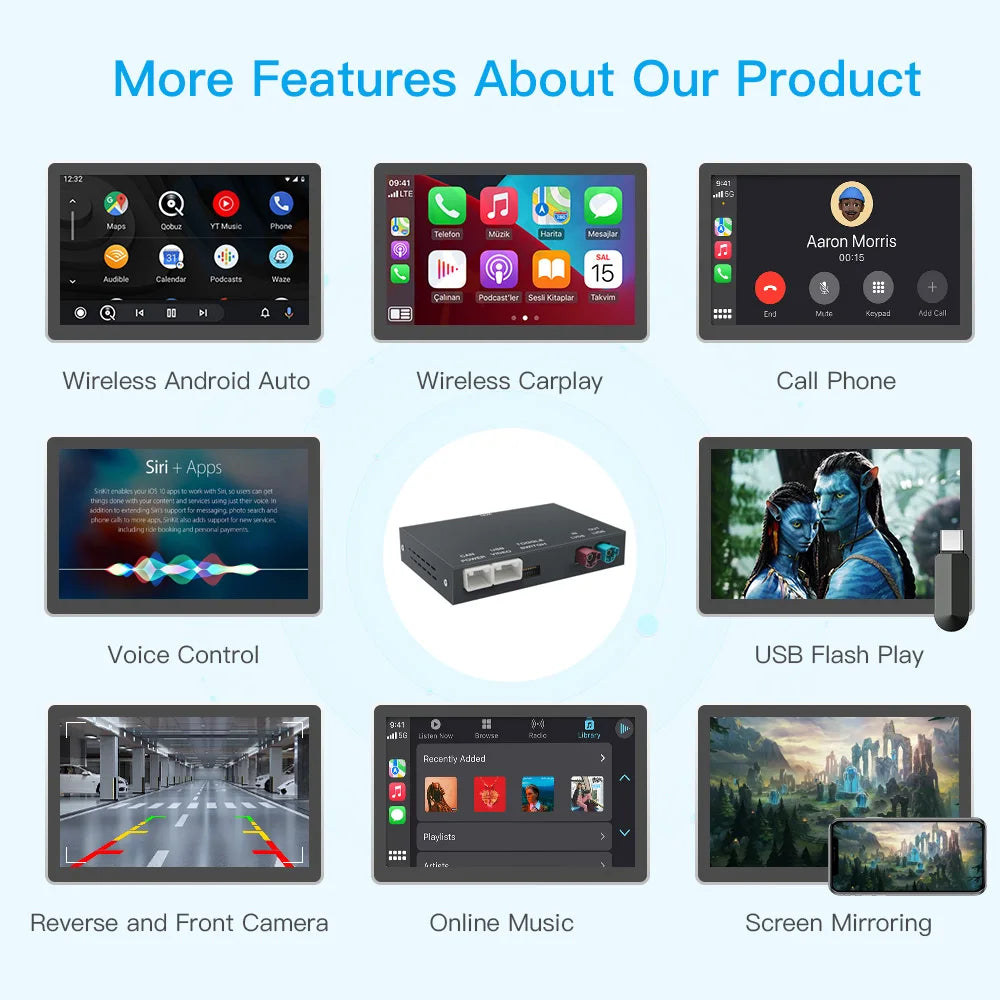 Wireless carplay Android AUTO for BMW 3 5 7 X1 X3 X4 X5 X6 CIC system E60 F10 F11 F07 F01  | AUTOKITSHOP