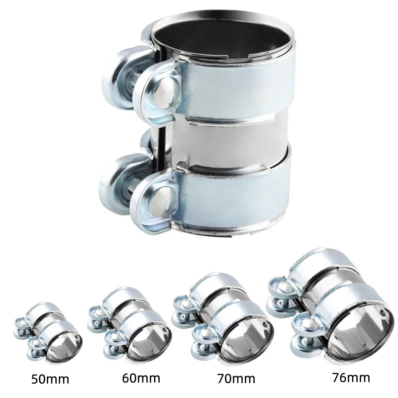 Exhaust Clamp 45mm 50mm 55mm 60mm 65mm 70mm 76mm Exhaust Tube Pipe Connector Joiner Sleeve Clamp - Automotive LED Light