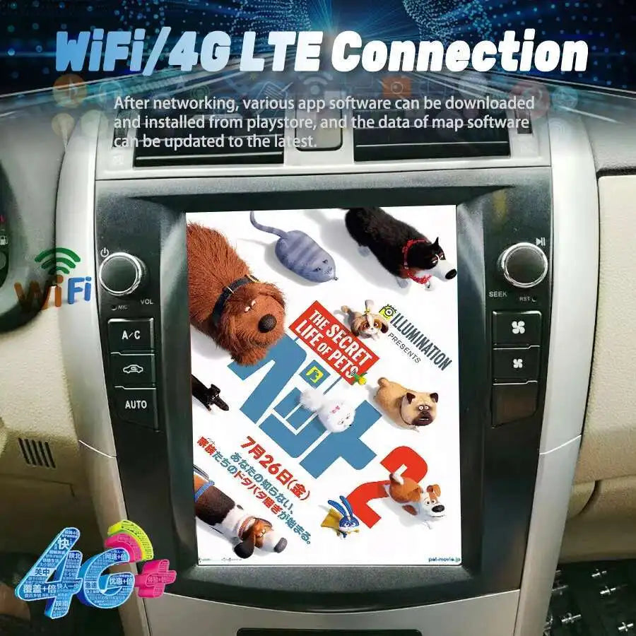 256GB ROM Android 13 Car Radio For TOYOTA Corolla 2007-2013 Car Multimedia GPS Navigation