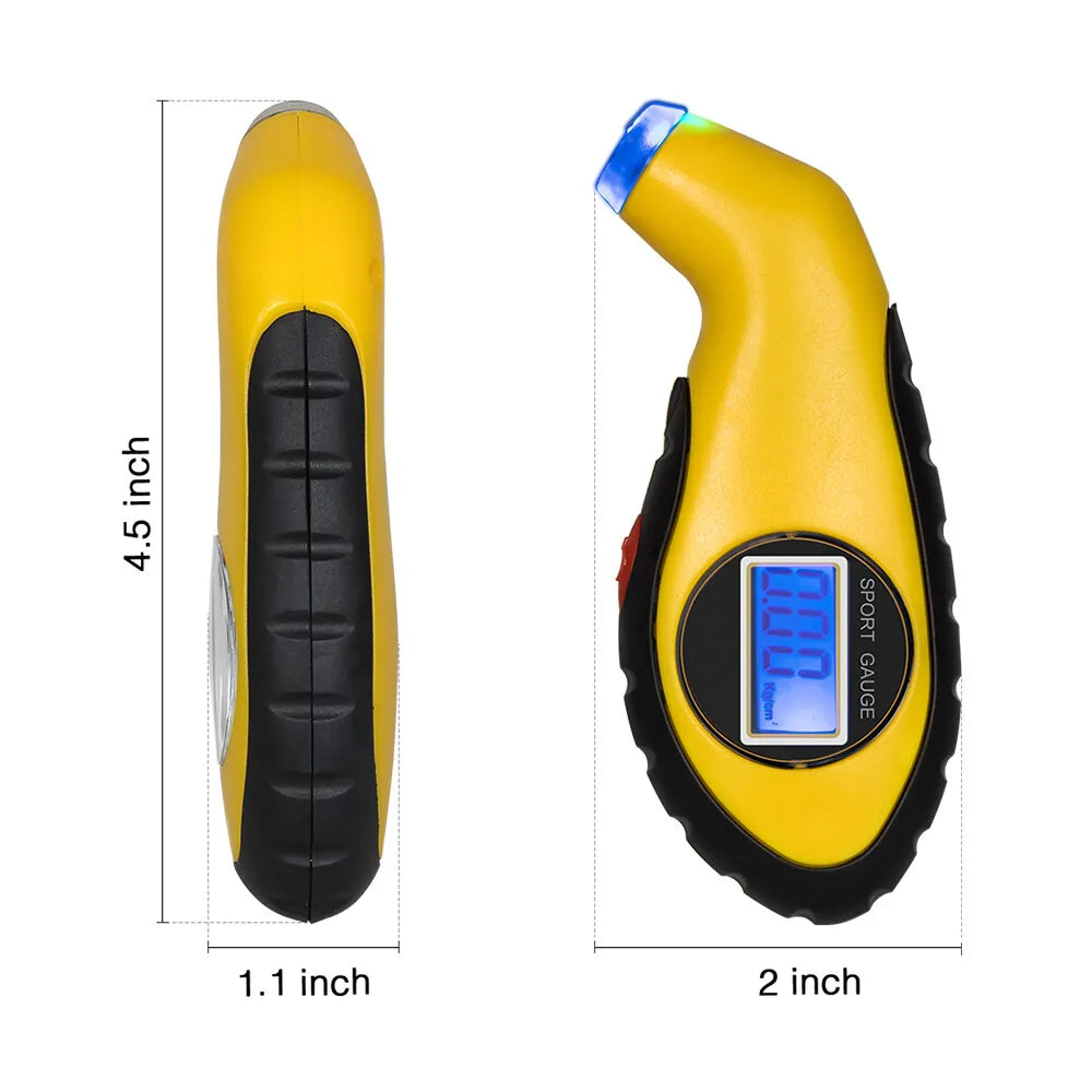 Portable Digital LCD Tyre Air Pressure Gauge Tester Tyre Gage 5.0-100PSI For Auto Car Moto