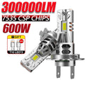 H7 H4 LED Headlight Bulbs Mini Canbus 600W Wireless Turbo Car Bulb With Fan 6000K 7580 CSP