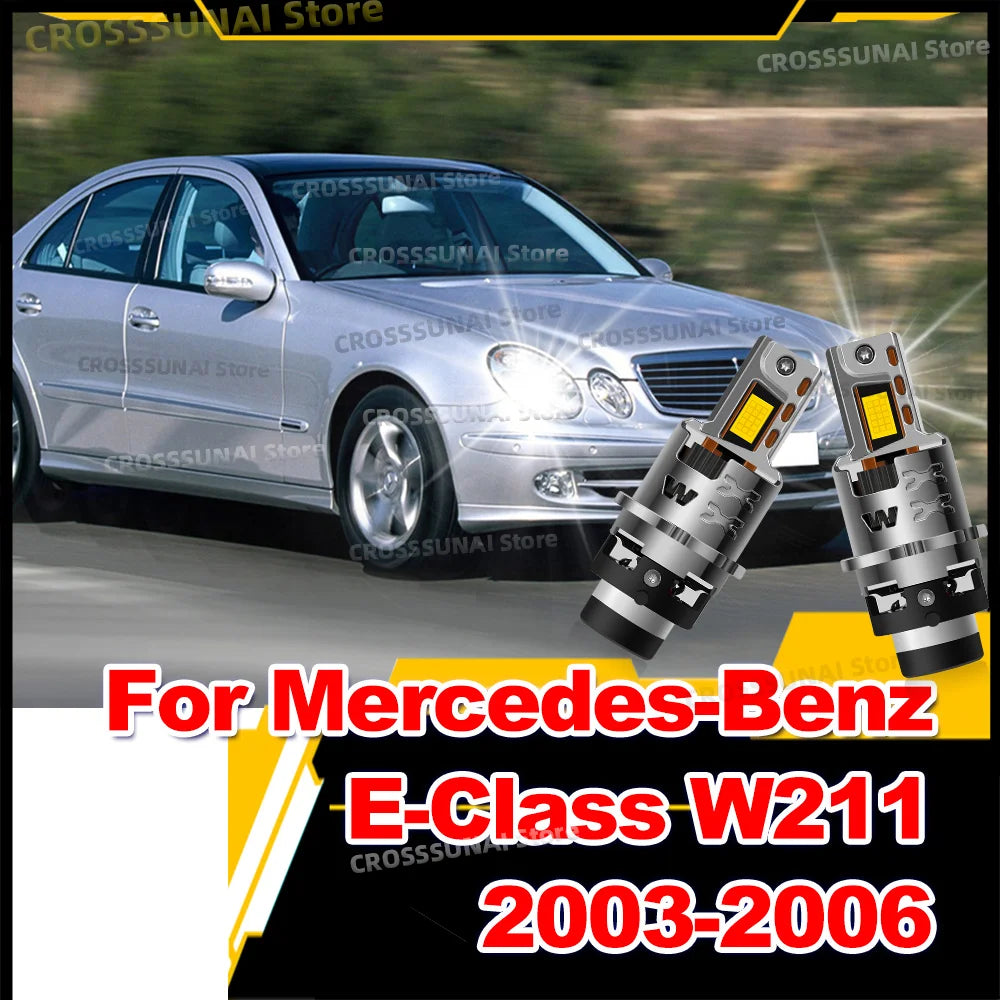 LED Headlight Canbus 50000LM Auto Bulbs HID 6000K For Mercedes Benz E Class W211 2003 2004