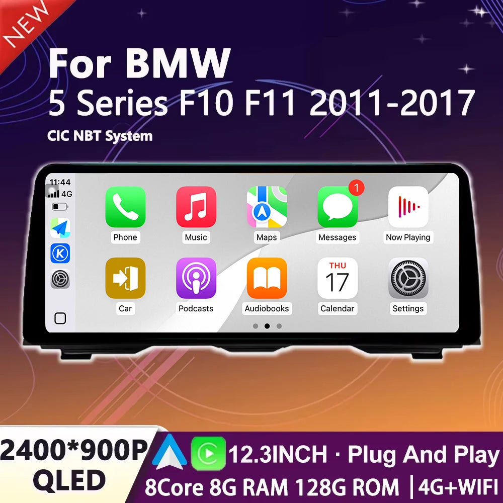 Android 15 for BMW 5 Series F10 F11 2011 2012-2017 CIC NBT System GPS Navigation Car Radio | AUTOKITSHOP