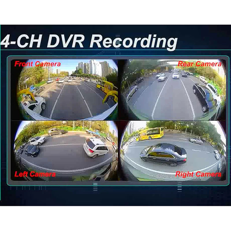 Universal 3D 360 Panoramic Camera Bird View 1080P HD 4CH DVR Night Vision Parking Assist S