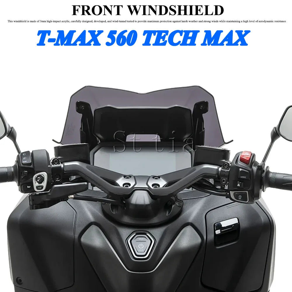 Motorcycle V-Tech Line Sport Windshield Windscreen Deflector Fairing Cover Fit for YAMAHA TMAX56 - Automotive LED Light