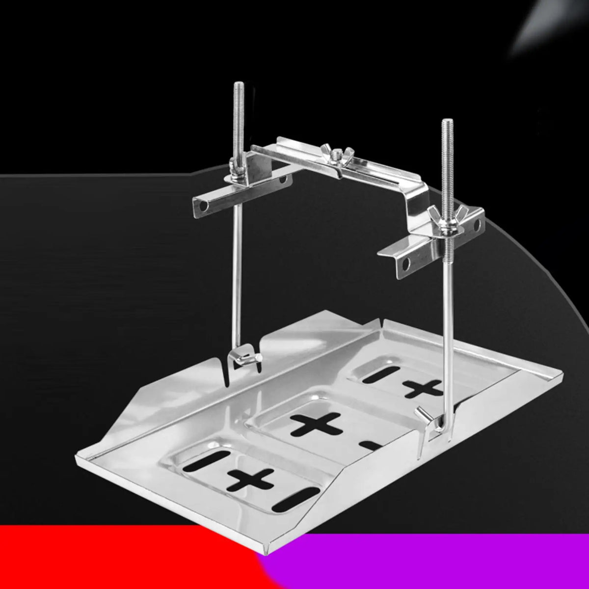 Generic Car Battery Tray Bracket High Performance Car Accessory Practical Battery Hold Down Tray - Automotive LED Light