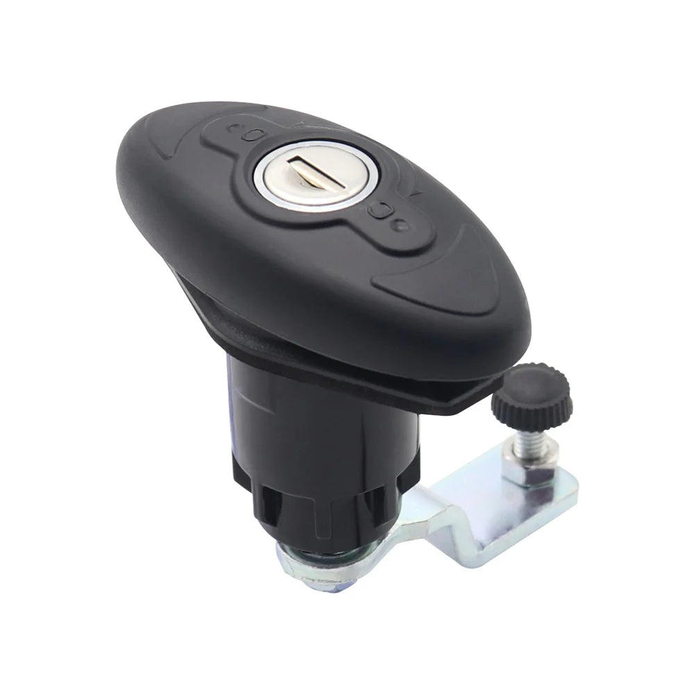 Rotating Handle Lock Door Latch w/ 2 Keys for Camper RV Cabin Panel 10mm-40mm