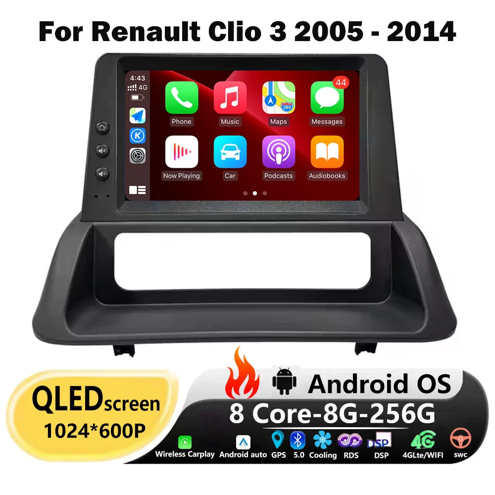 7'' Car Radio Multimedia Video Player GPS Navigation Stereo For Renault Clio 3 2005 -2014