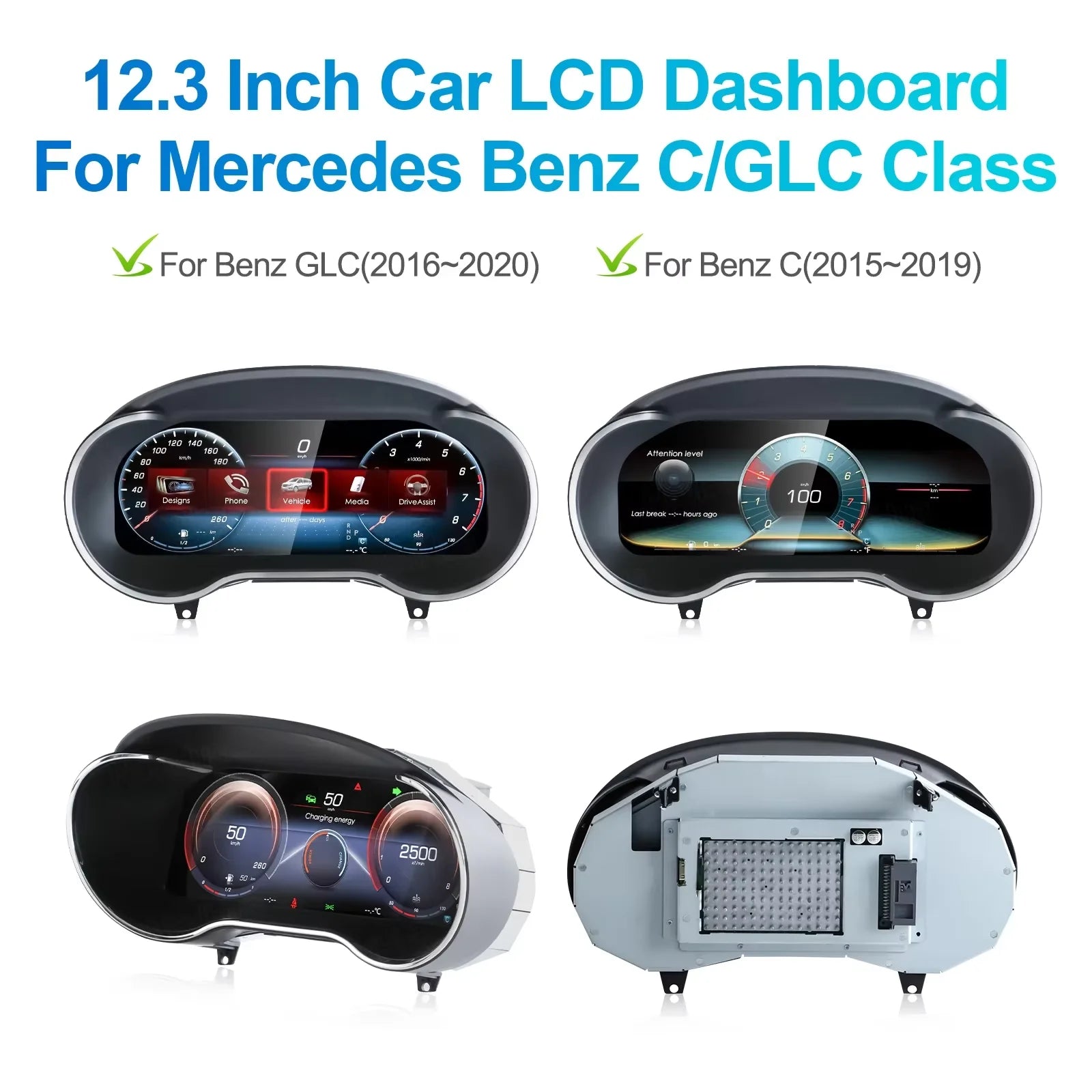 LED Interior Light Kit for Mercedes W205 GLC 2015-2018 - Canbus Error-Free Interior Bulbs
