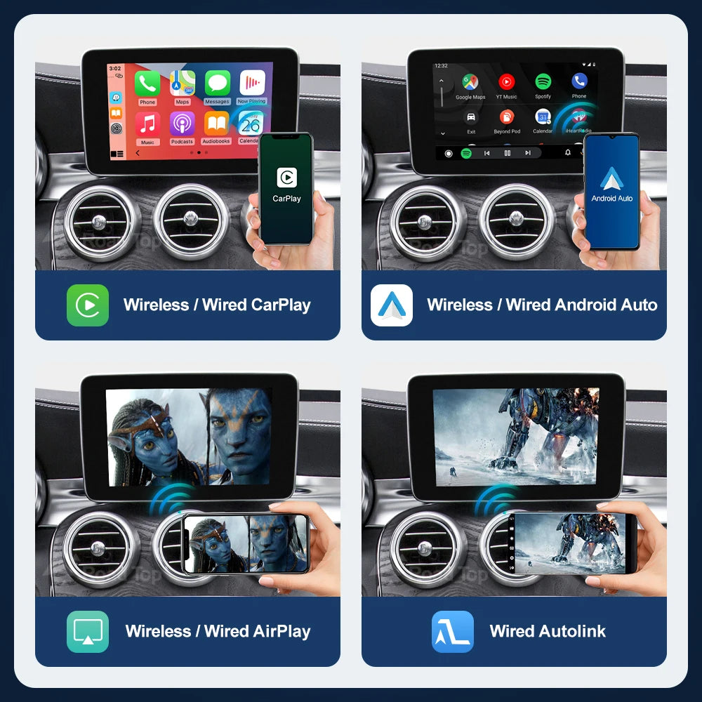 RoadTop Wireless CarPlay Android Auto for Mercedes Benz C-Class & GLC-NTG5.0 2015-2018 wit | AUTOKITSHOP