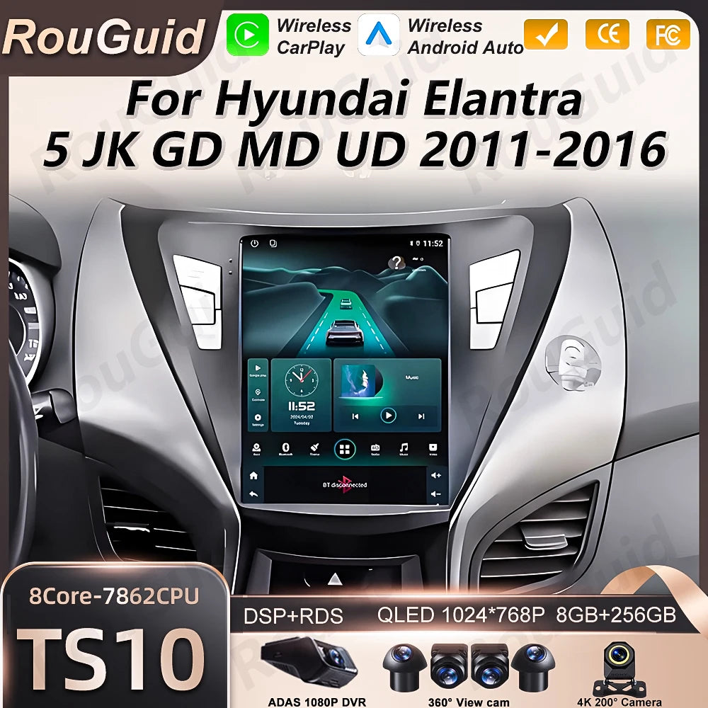 Android Car Radio For Hyundai Elantra 5 JK GD MD UD 2011-2016 Navigation Multimedia Player | AUTOKITSHOP