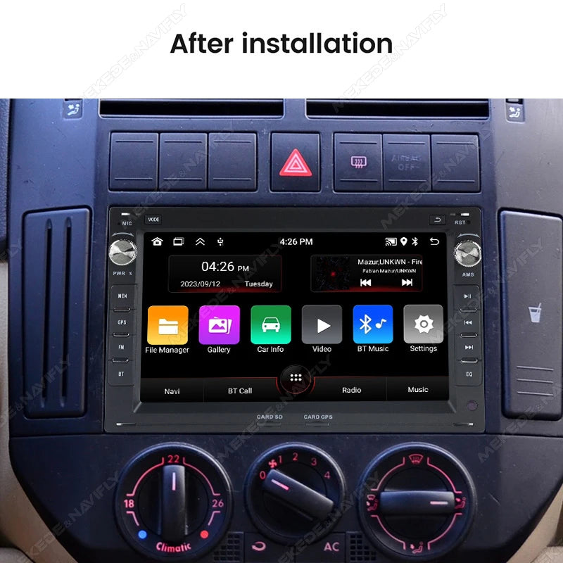 Wireless CarPlay Android Auto Multimedia Display Screen For Volkswagen Golf 4 Passat B5 PO