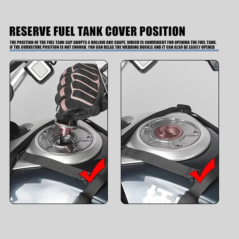 Motorbike Fuel Tank Side Bag Universal Mounting Base Front Load Saddle Bag Hanging Base for Moto - Automotive LED Light
