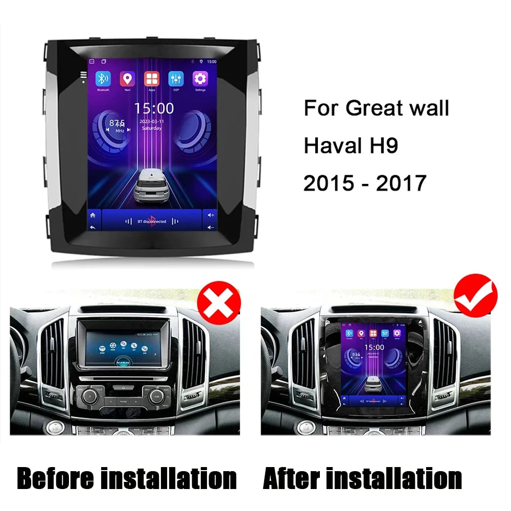 Android 16 Auto For Great wall Haval H9 2015 - 2017 Car Radio Multimedia Video Player GPS