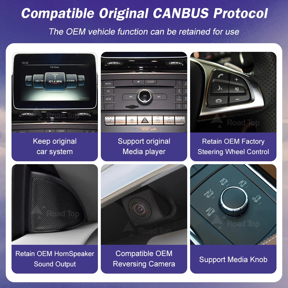 Android 13 Radio Screen for Mercedes Benz GLE GLS 2016-2018 Navigation Bluetooth WiFi Head | AUTOKITSHOP