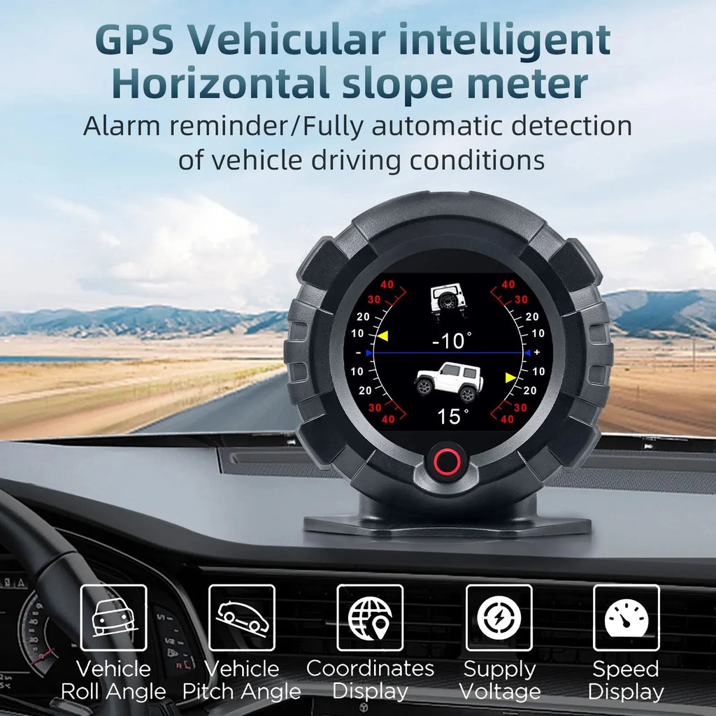 AD X95 Head Up Display GPS HUD Slope Meter Accessories HUD Auto Electronic Speedometer MPH KMH S - Automotive LED Light