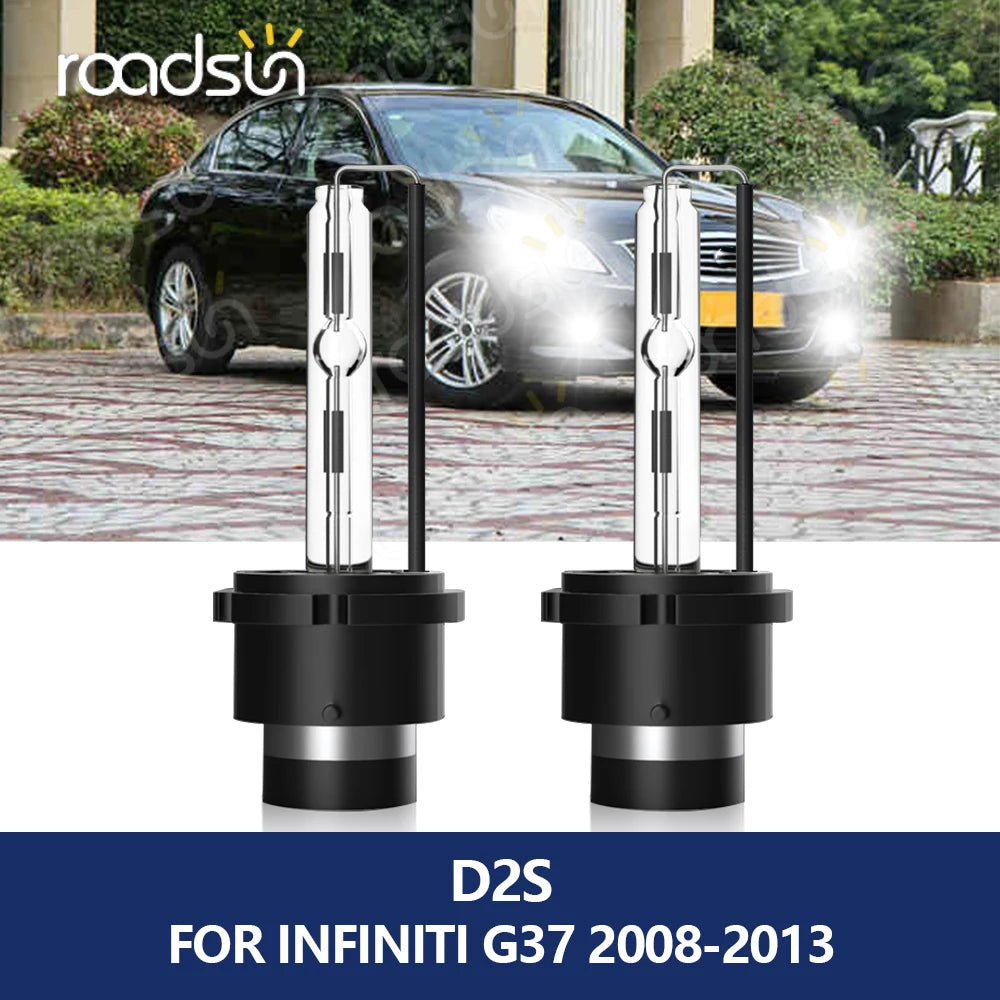 roadsun 2Pcs HID D2S Headlights Xenon Auto Light Car Bulb 3000K 4300K 6000K 8000K for Infi