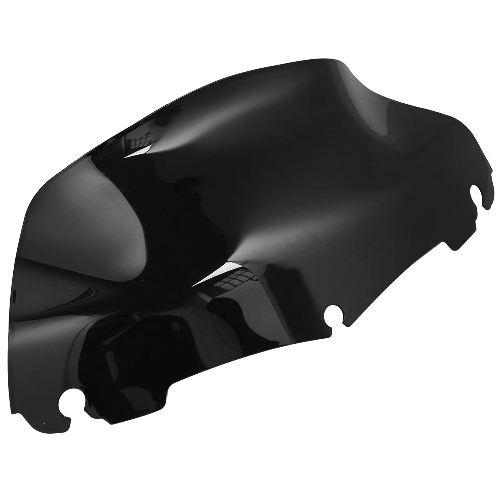Motorcycle Black 9‑Inch Wave Windshield Windscreen For Harley Touring Street Glide Electra Glide - Automotive LED Light