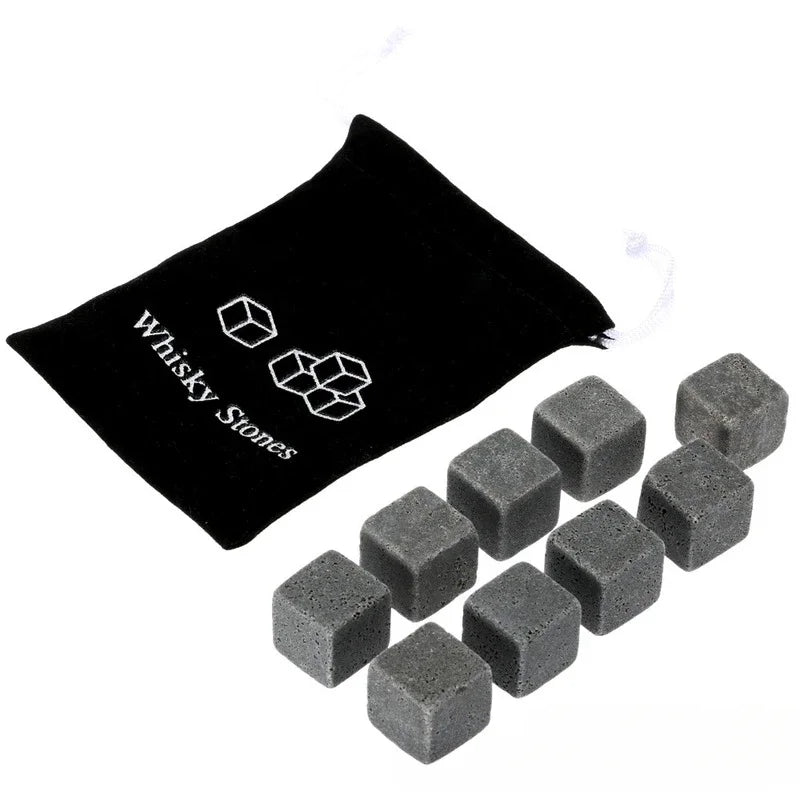 Natural Granite Whiskey Stones Sipping Ice Cube Whisky Stone Wine Rocks Cooler Wedding Gift Favo - Automotive LED Light