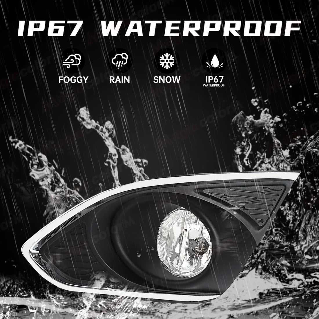 For Chevrolet Spark 2013-2015 Front Bumper Fog Lamp DRL Daytime Running Light Halogen Brig | AUTOKITSHOP