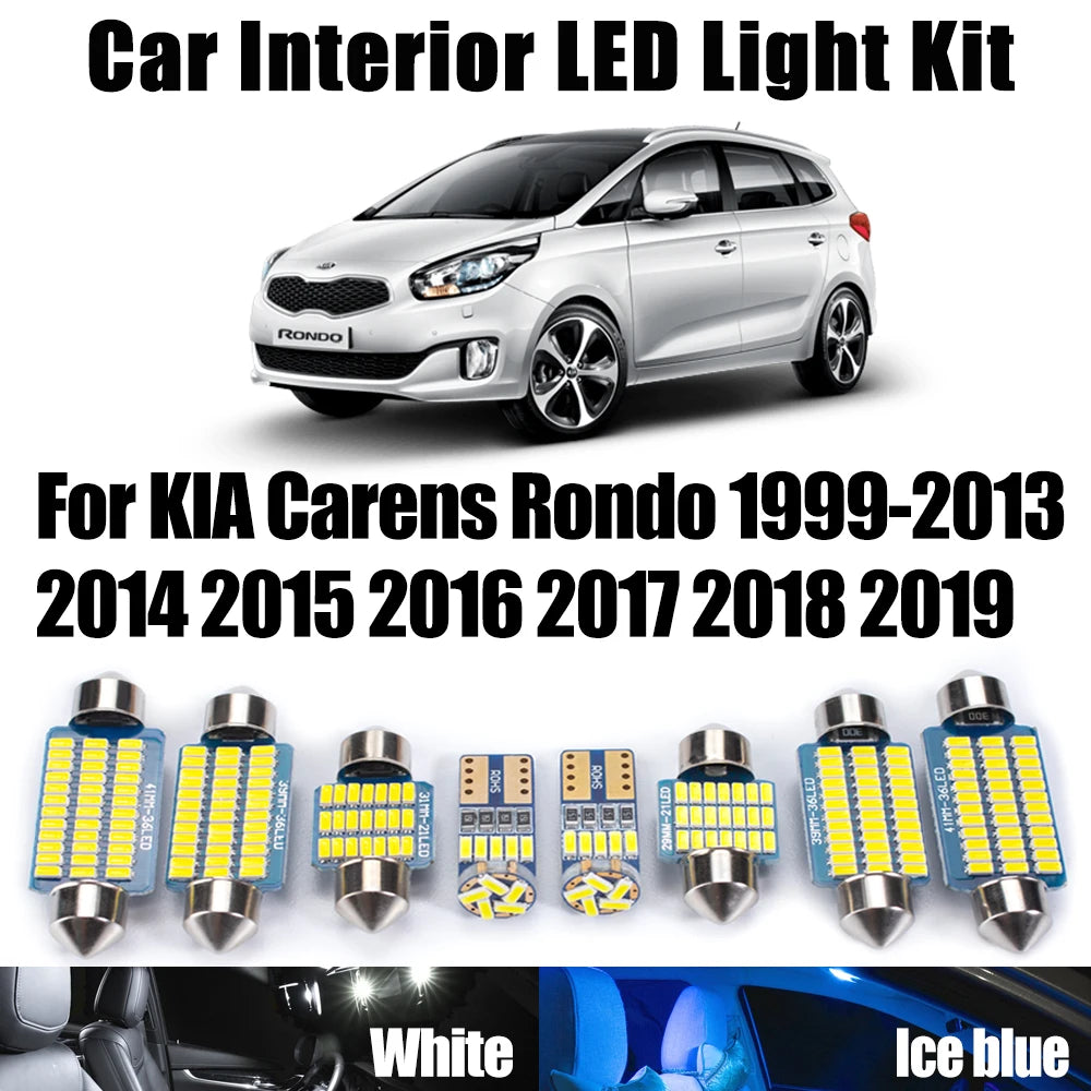 LED Interior Light Kit for KIA Carens Rondo 1999- 2016 - Canbus Dome Map Door Trunk Bulbs | AUTOKITSHOP