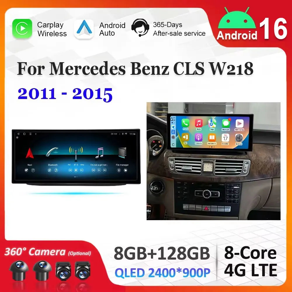 for Mercedes Benz CLS W218 2011 - 2015 Car Radio Multimedia Player Android 15 Navi GPS Ult