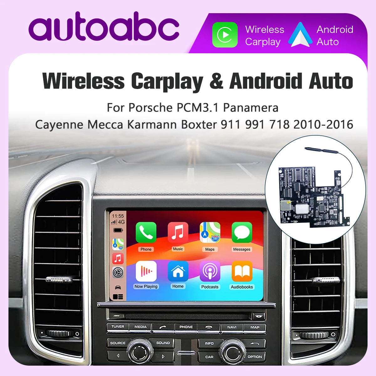 Wireless Carplay Android auto Module For PCM3.1 Panamera Cayenne Cayman Macan Boxster 911