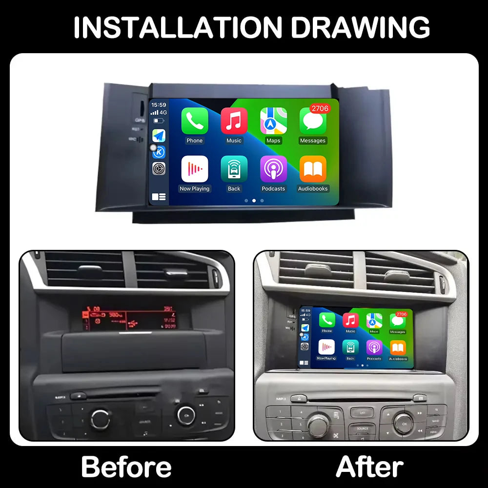 For Citroen C4 C4L DS4 2011-2016 Car Radio Multimedia Player Android 16 Intelligent System