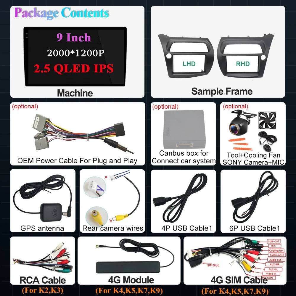 For Honda Civic Hatchback 2006 2007 2008 2009 2010 2011 android 16 Lhd Rhd Car Radio Stere | AUTOKITSHOP