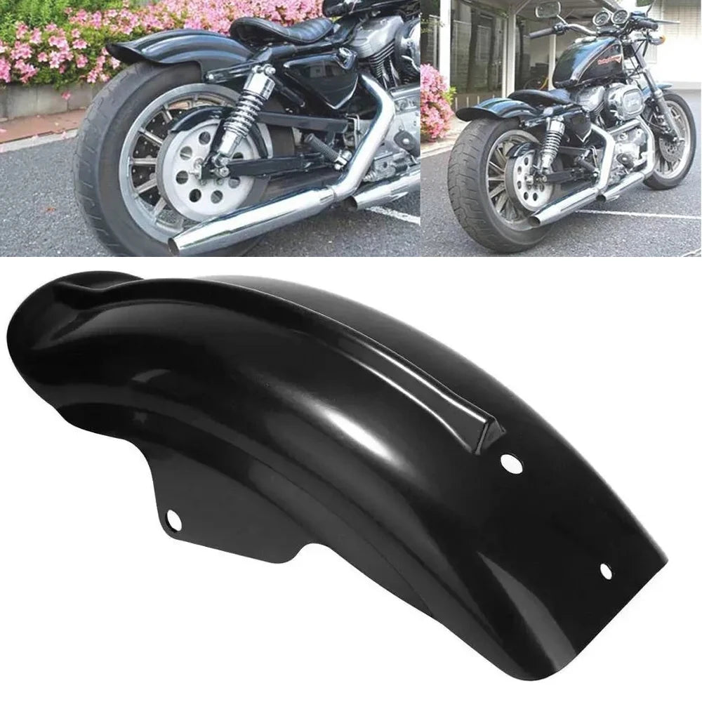 Motorcycle Universal Rear Fender Mudguard Wheel Cover For Harley Sportster XL883 XL1200 Cafe Rac - Automotive LED Light
