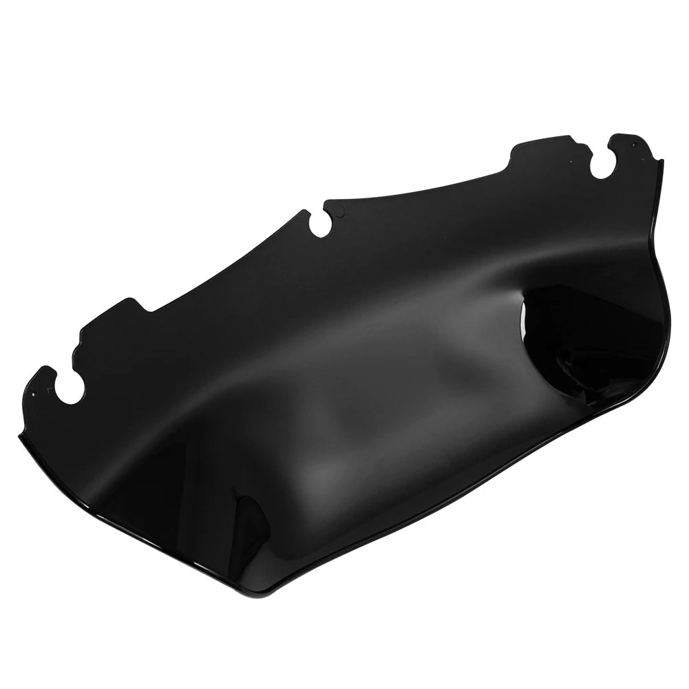 Motorcycle Black 9‑Inch Wave Windshield Windscreen For Harley Touring Street Glide Electra Glide - Automotive LED Light