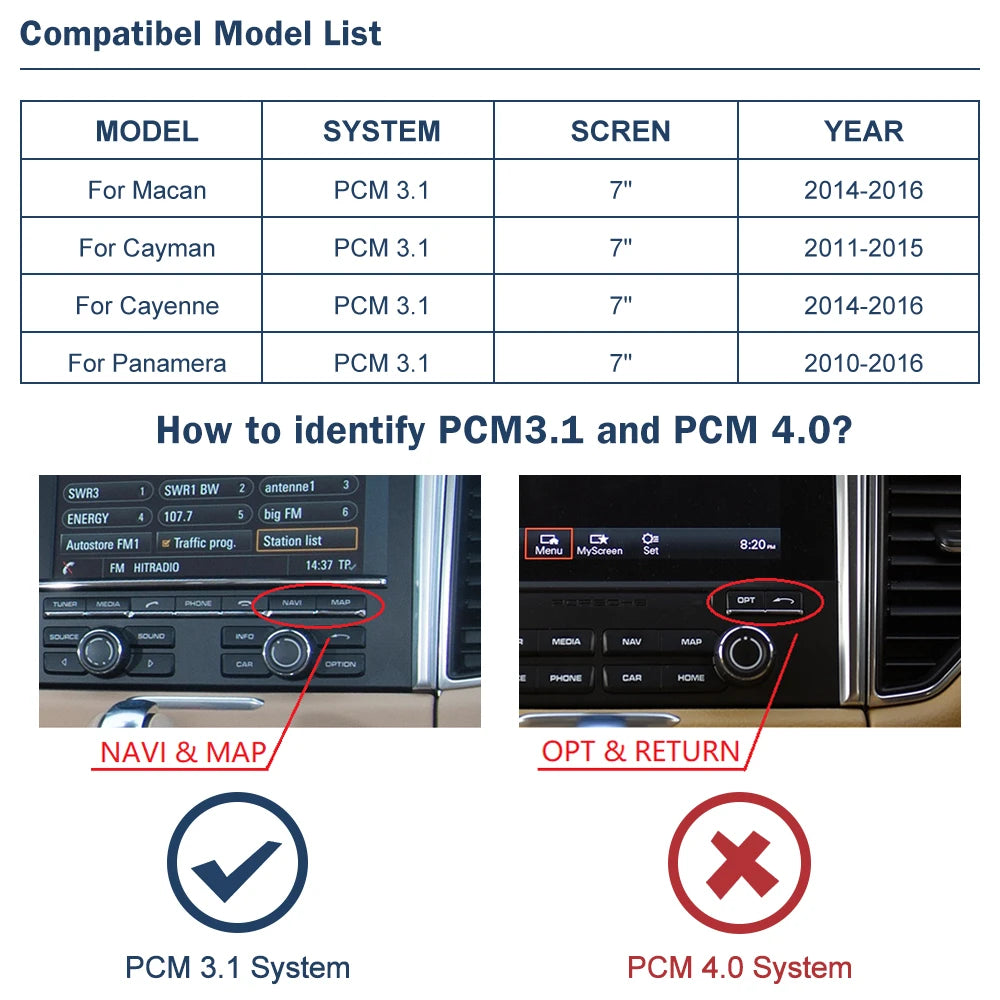 Road Top Wireless CarPlay for Porsche Macan Cayman Cayenne Panamera PCM3.1 Android Auto Mi | AUTOKITSHOP