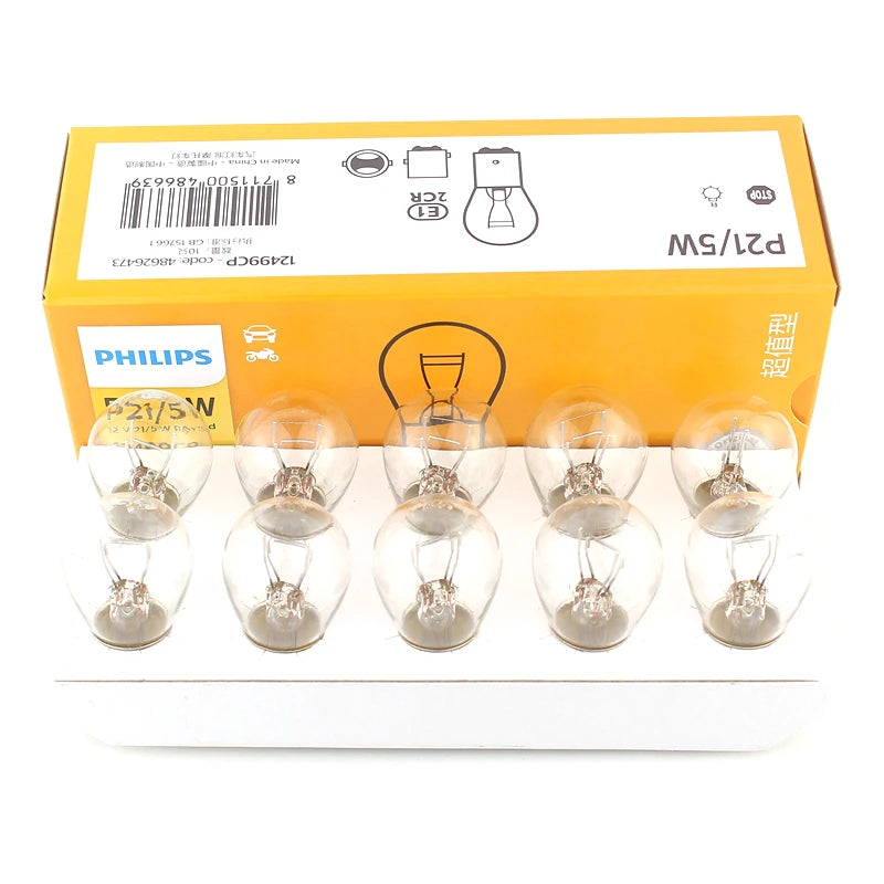 Philips 12V BAY15D 1157 P21/5W Natural White Glass Double Filament Warm White Car DRL Stop
