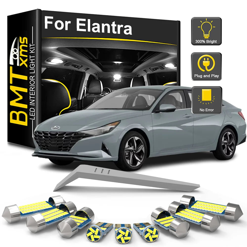 LED Interior Light Kit for Hyundai Elantra XD HD MD UD AD 2001-2019 - Canbus Dome Map Door Trunk Bulbs | AUTOKITSHOP