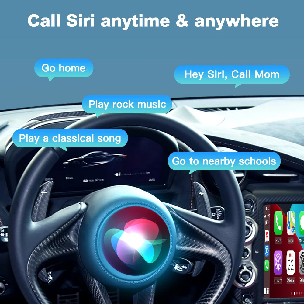 Wireless CarPlay Android Auto Retrofit Interface for McLaren 720S/765LT - Mirror-Link USB Flash Play Support OEM Mic Cam