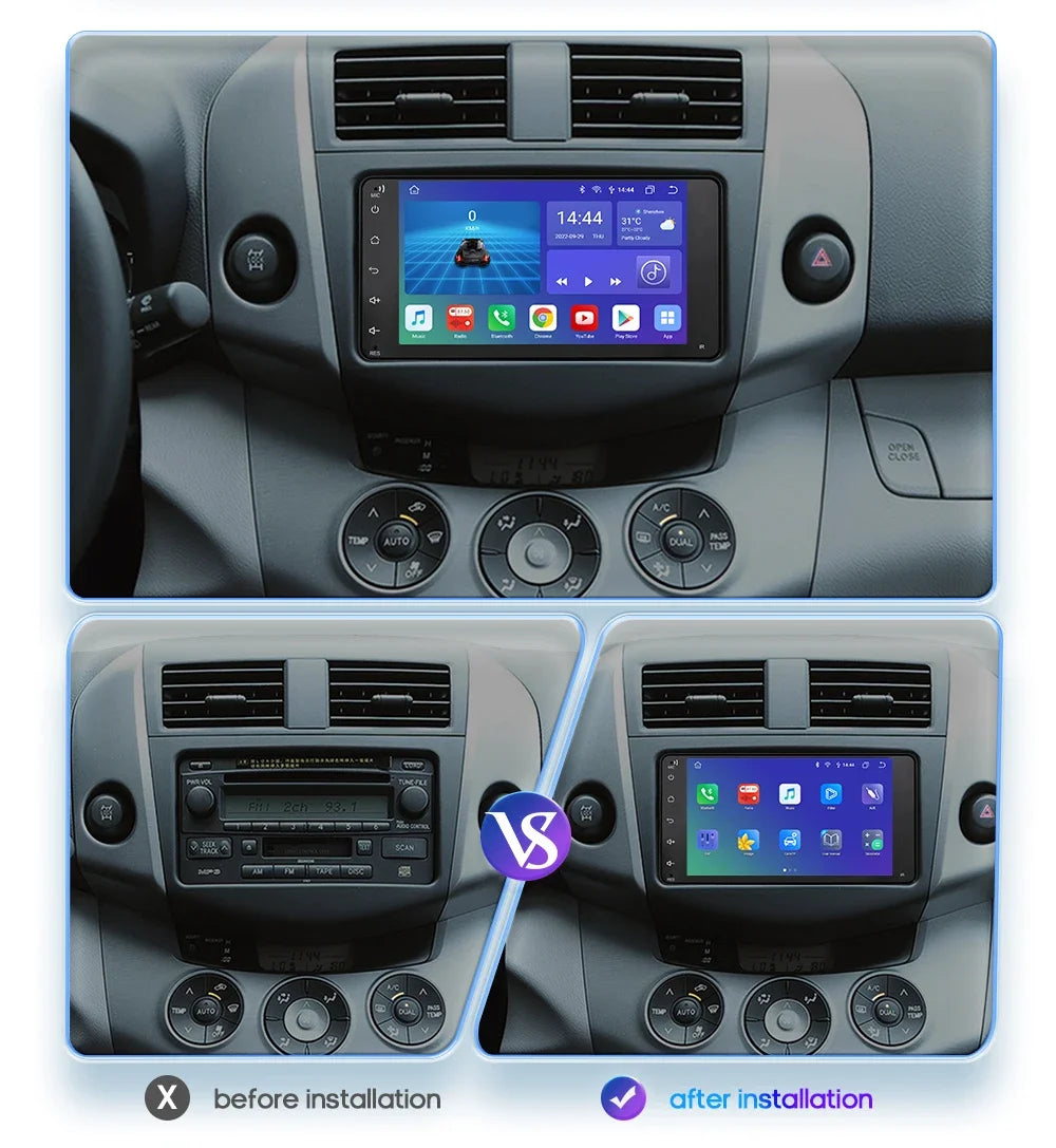 7 inch Carplay Android Auto Car Radio For Toyata RAV4 Prado Hilux Terios Vitz Avanza MR2 Y