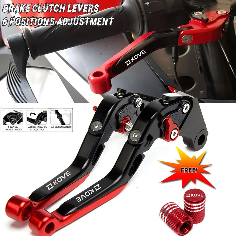 Motorcycle KOVE 800 X Adjustable CNC aluminium Brake Clutch Levers Handle For KO for mini 2023-2025 - Automotive LED Lig