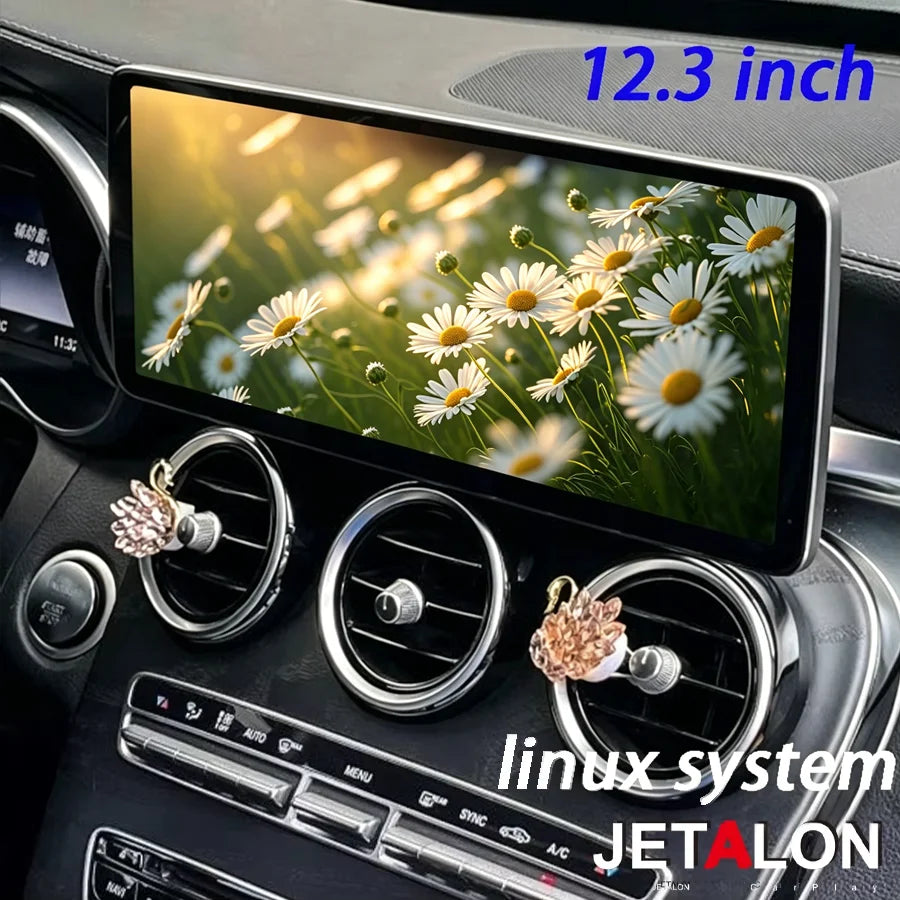 12.3'' Carplay & Android Auto Car Stereo Linux System GPS Multimedia Video Player for Merc