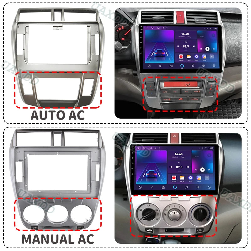 For 2006-2013 HONDA CITY 10.1inch autoradio Android MP5 lecteur Installation cadre unite p