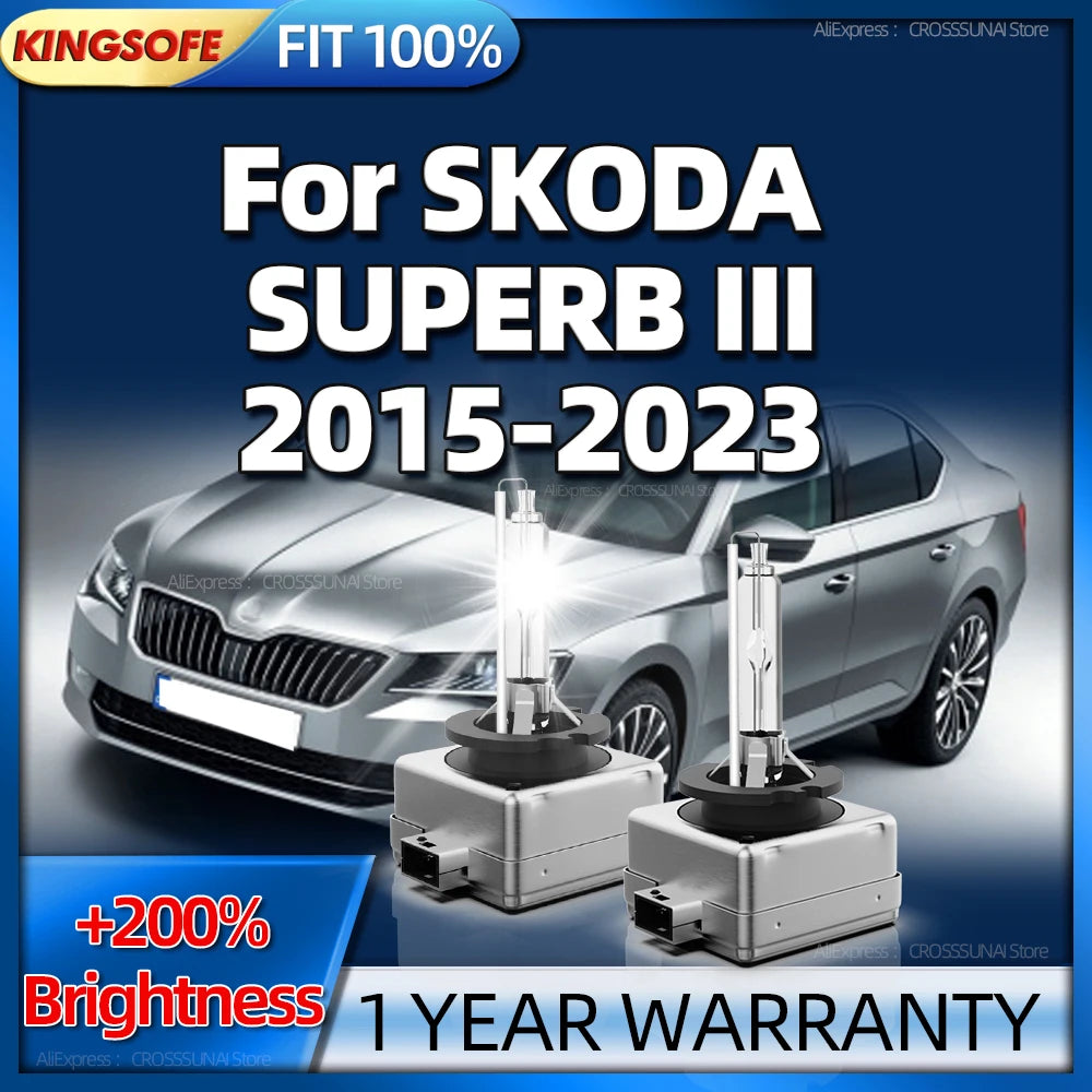 6000K White HID Xenon Bulbs D3S 35W Headlight Replacement Car Lamp For SKODA SUPERB III 20