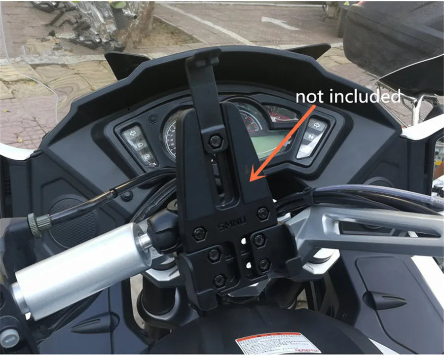 Motorcycle Handlebar Clamp Base Set - 1" Rubber Ball & M8 Screws Included