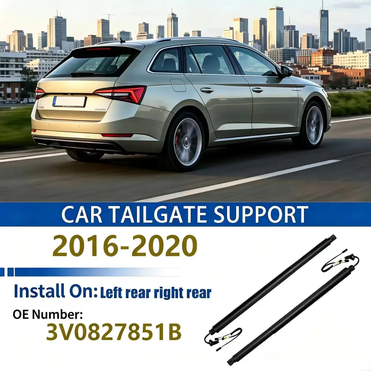 For Skoda 2016-2020 SuperB III B8 3V Travel Edition Electric Tailgate Gas Spring Struts Le | AUTOKITSHOP