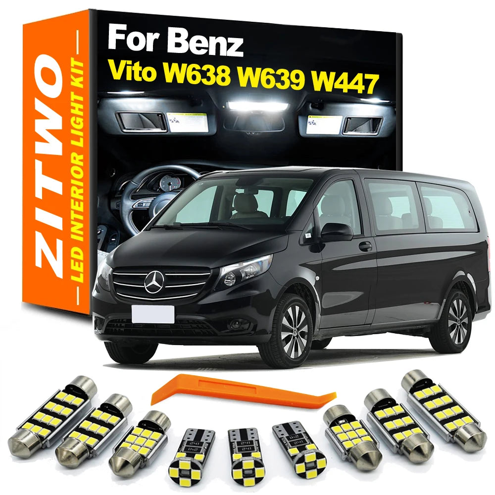 Canbus LED Bulb Interior Map Dome Light Kit For Mercedes Benz MB Vito W638 W639 W447 1996- 2016 2017 2018 2019 Car Accessories