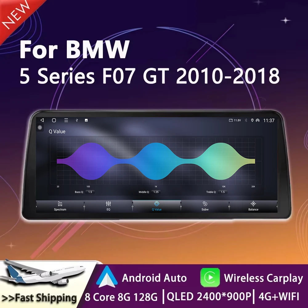 Multimedia Player for BMW 5 Series F07 GT 2010 2011 2012-2018 CIC NBT System Carplay Andro | AUTOKITSHOP