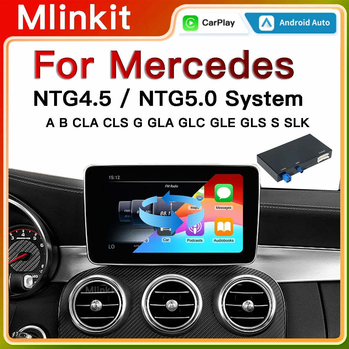 2026 NEW Wireless CarPlay Android Auto module for Mercedes Benz A B C E Class GLA CLA CLE